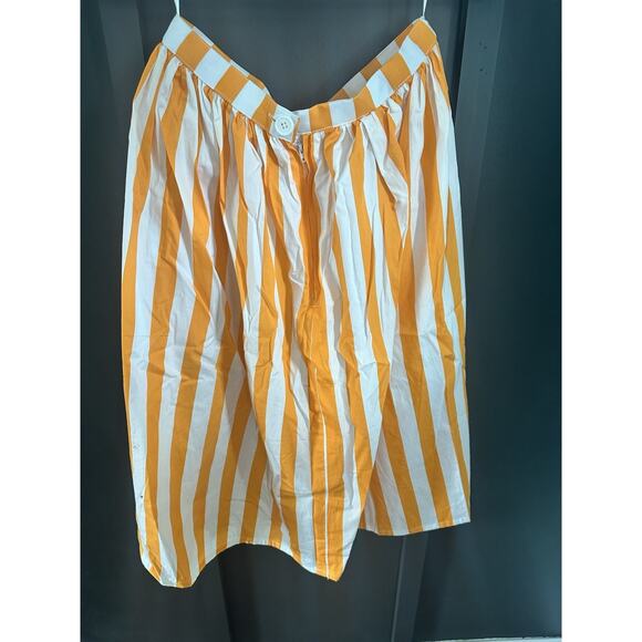Walt Disney Dapper Dan Inspired Women’s Skirt Size Small. Orange & White Stripes - Picture 5 of 8